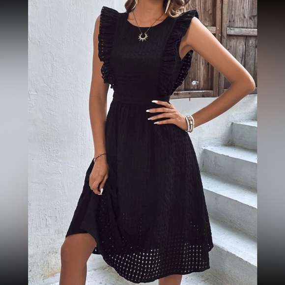 Boho tie beck ruffle trim dress - Picture 5 of 5